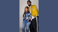 Karl-Anthony Towns and Jordyn Woods don Yankees jackets. (Credits: @jordynwoods/Instagram)